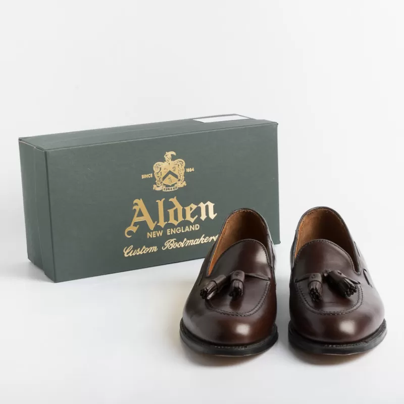 Alden - 561 - Mocassino Tassel/Nappine - Pelle Marrone<Collezione Scarpe Uomo Mocassini