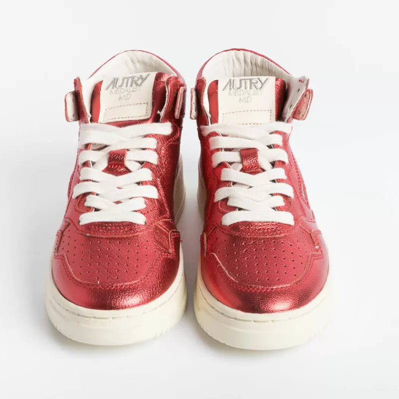 AUTRY - Collezione donna Autry - Aumw Gm06 -Sneakers Mid Wom Goat - Metal Red<Collezione Scarpe Donna Sneakers