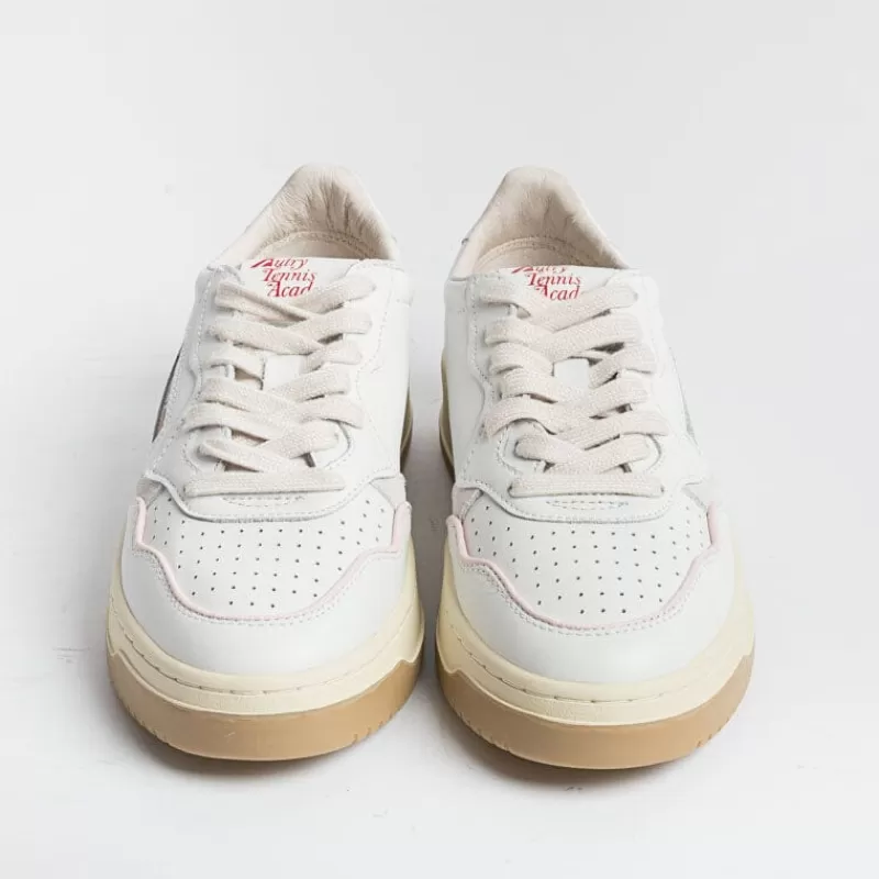 AUTRY - Collezione donna Autry Ce19- Sneakers Low Wom Leat/Suede - Bianco Piping Rosa<Collezione Scarpe Donna Sneakers