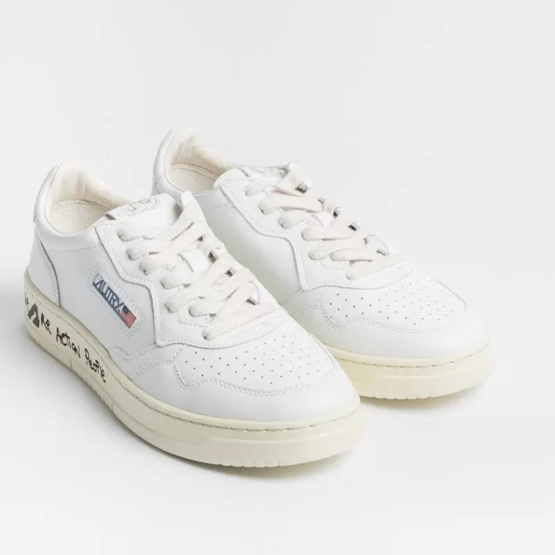 AUTRY - Collezione donna Autry Ld06- Sneakers Low Wom All Leat/Draw - Bianco/Bianco<Collezione Scarpe Donna Sneakers