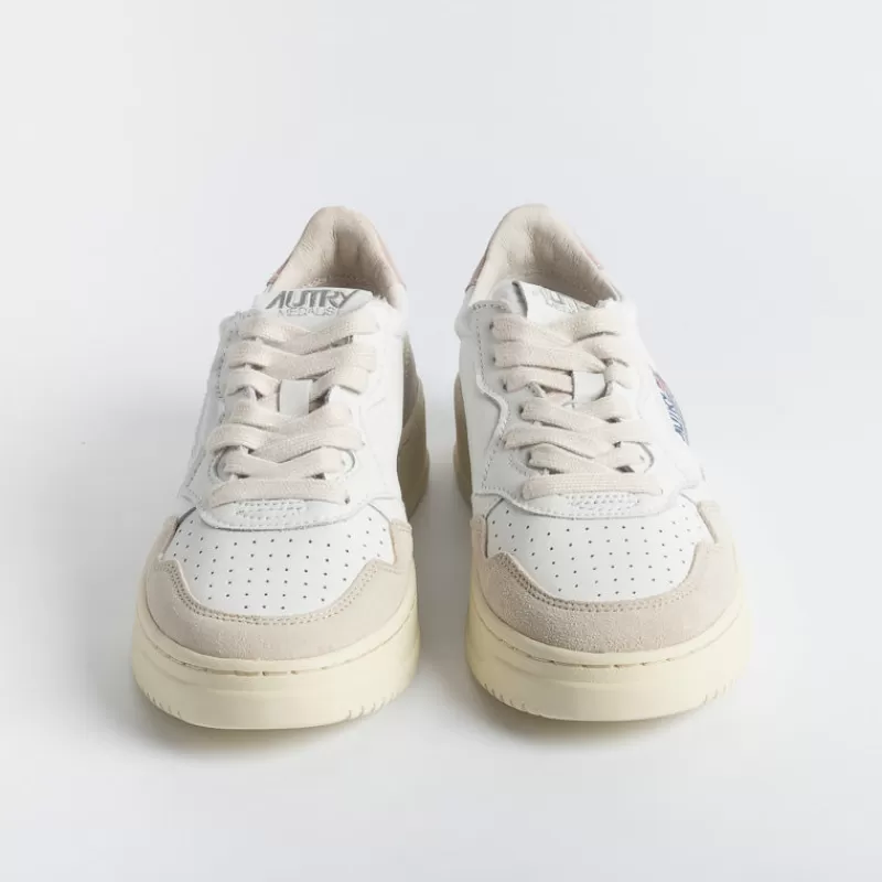 AUTRY - Collezione donna Autry Ls37- Sneakers Low Wom Leat/Suede - Bianco/Cipria<Collezione Scarpe Donna Sneakers