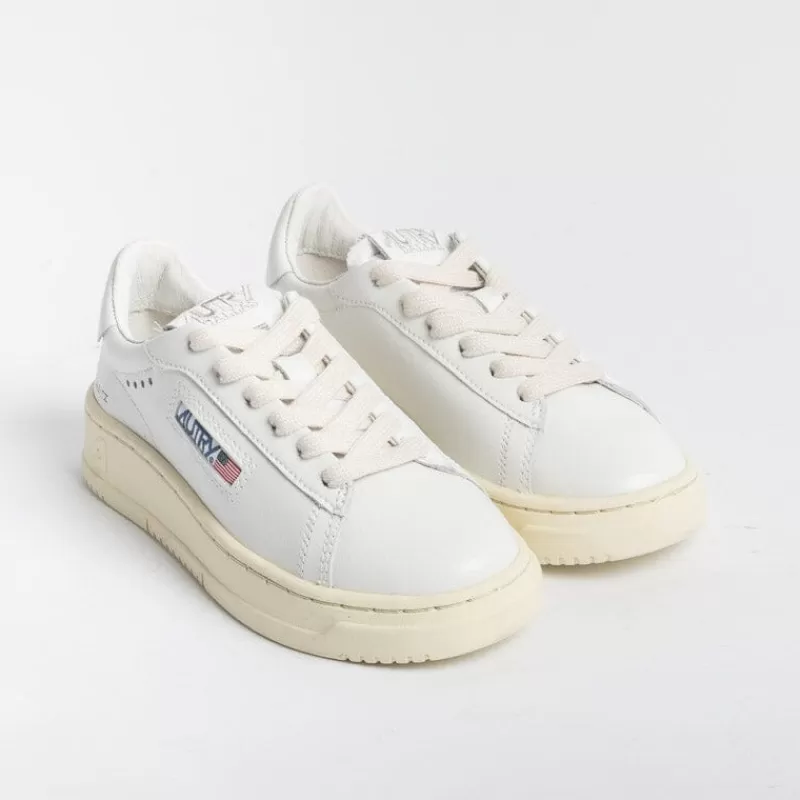 AUTRY - Collezione donna Autry -Sneakers Kdlk Ll15 - Low Kid - Leath/Leat - Bianco<Collezione Scarpe Donna Sneakers