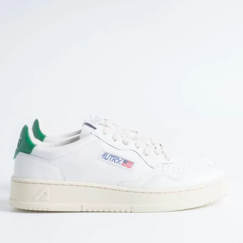 AUTRY - Collezione uomo Autry Sneakers Ll20 - Low Man All Leat - Bianco/Verde<Collezione Scarpe Uomo Sneakers