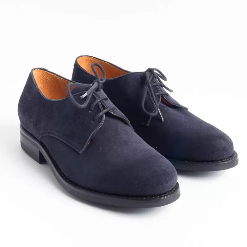 BERWICK 1707 - Collezione Donna Berwick 1707 - Allacciata 116 - Derby Liscio - Camoscio Blu<Collezione Scarpe Uomo Allacciate