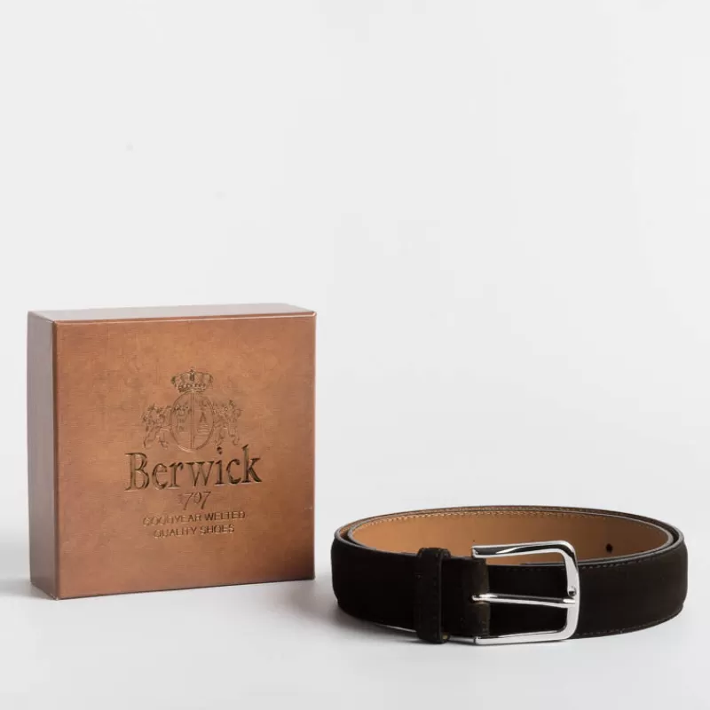 Berwick 1707 - Cintura - Camoscio - Superbuck Testa Di Moro<Collezione Accessori Uomo Cinture