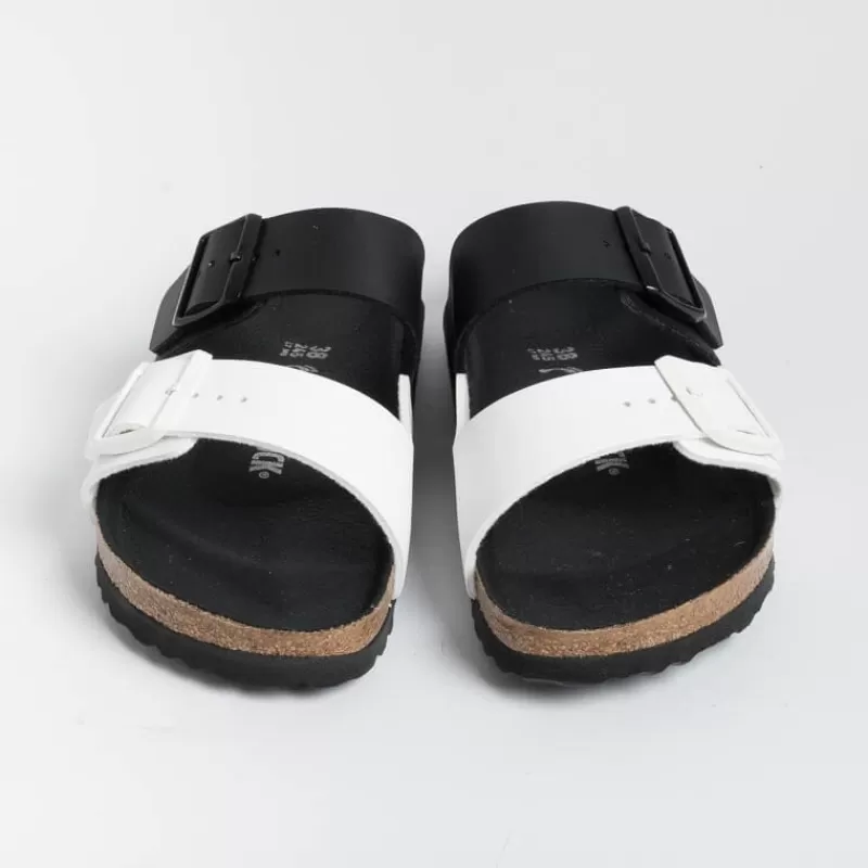 BIRKENSTOCK - Sandali Bassi -1019712 - Arizona Split - Black White<Collezione Scarpe Donna Sandali Bassi