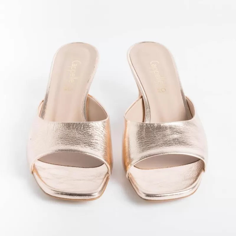 CAPPELLETTO 1948 - Mules - Elise4 - Laminato Champagne<Collezione Scarpe Donna Mules