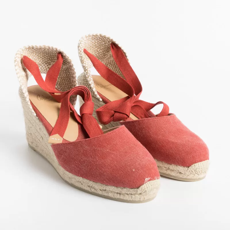 CASTAÑER Castaner - Sandali Con Tacco - Espadrillas - Carina6 - Rosso<Collezione Scarpe Donna Sandali Con Tacco