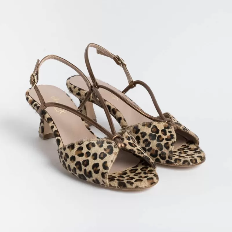 CHEVILLE - Sandali Con Tacco - Alida - Leopardo Bronzo<Collezione Scarpe Donna Sandali Con Tacco