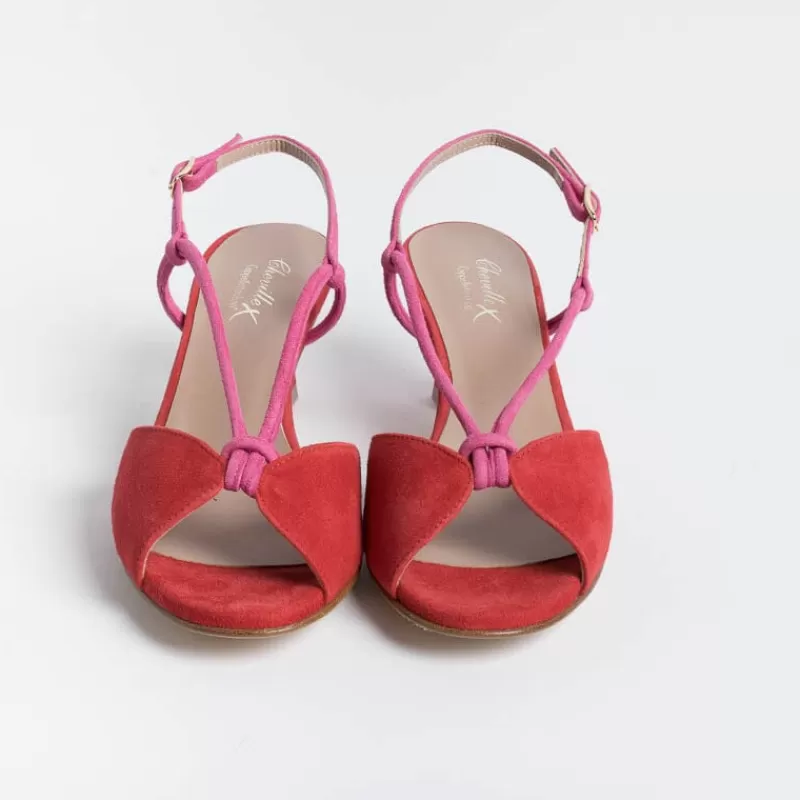 CHEVILLE - Sandali Con Tacco- Alida - Rosso Fuxia<Collezione Scarpe Donna Sandali Con Tacco