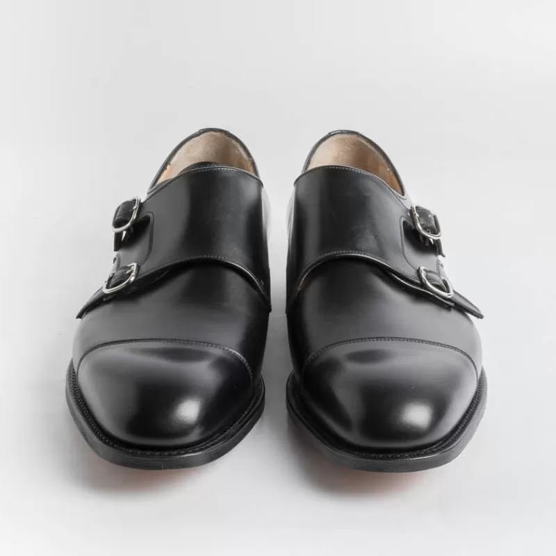 Church's - Doppia Fibbia Cowes - Vitello Nero<Collezione Scarpe Uomo Doppia Fibbia