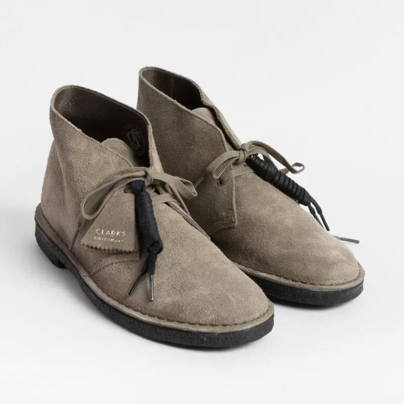 CLARKS - Collezione Uomo Clarks - Polacco - Desert Boot - Grigio<Collezione Scarpe Uomo Polacchi