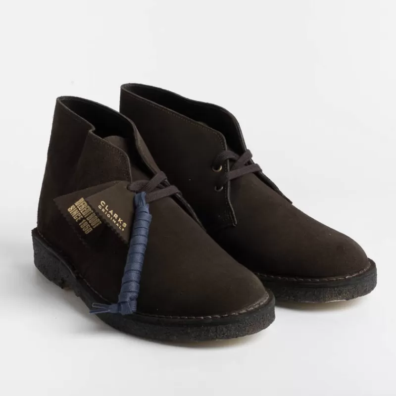 CLARKS - Collezione Uomo Clarks - Polacco - Desert Coal - Camoscio Brown<Collezione Scarpe Uomo Polacchi