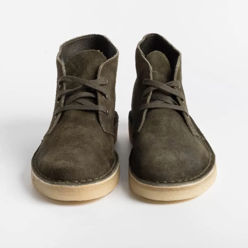 CLARKS - Collezione Uomo Clarks - Polacco - Desert Coal - Camoscio Olive<Collezione Scarpe Uomo Polacchi