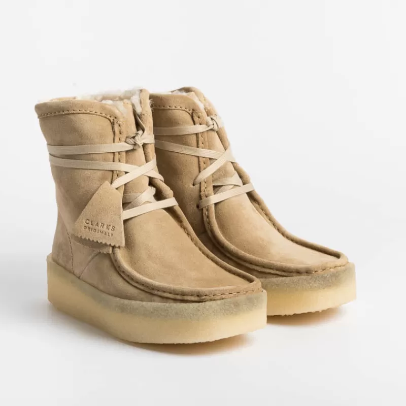 CLARKS - Collezione Donna Clarks - Stivaletto Wallabeecup Hi - Beige<Collezione Scarpe Donna Stivaletti