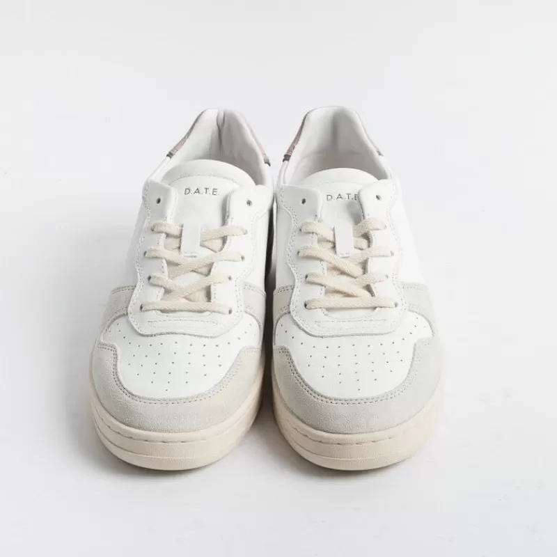 DATE - Sneakers - Court Basic - Bianco Rosa<Collezione Scarpe Donna Sneakers