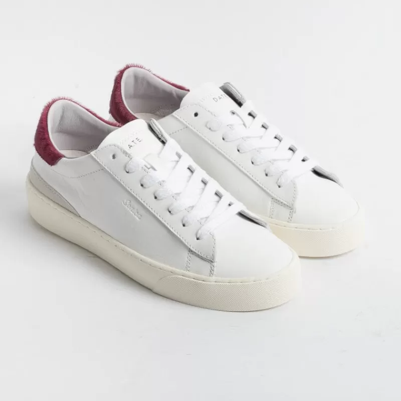 DATE - Sneakers - Sonica Calf White Petal - Bianco Cavallino Rosa<Collezione Scarpe Donna Sneakers