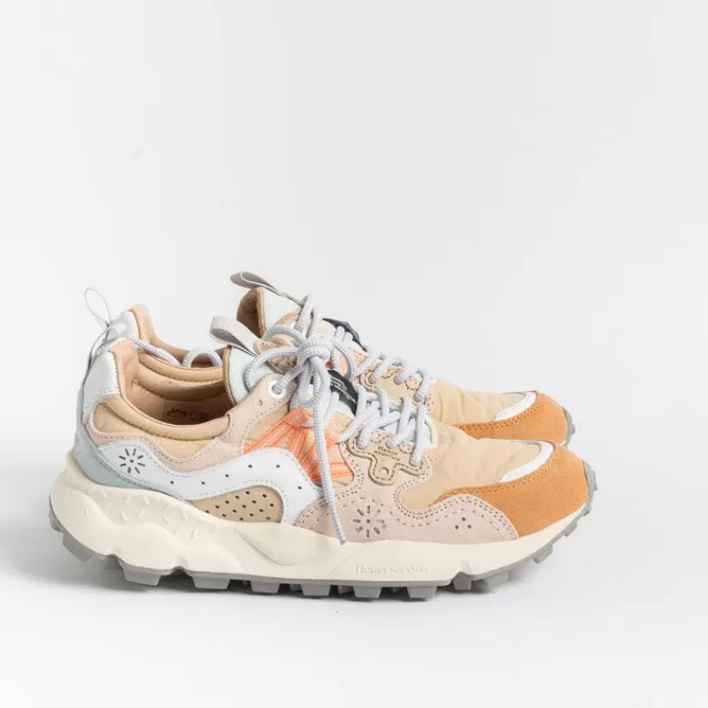 FLOWER MOUNTAIN - Sneakers Yamano 3 1M08- Pesca/ Beige<Collezione Scarpe Donna Sneakers