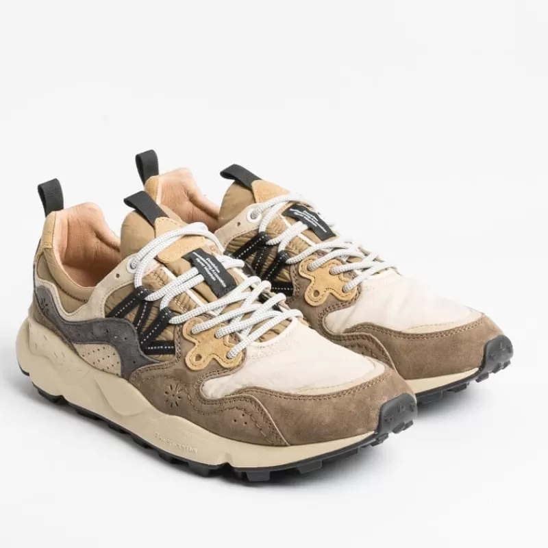 FLOWER MOUNTAIN - Sneakers Yamano 3 - 2B58 Beige Marrone<Collezione Scarpe Uomo Sneakers