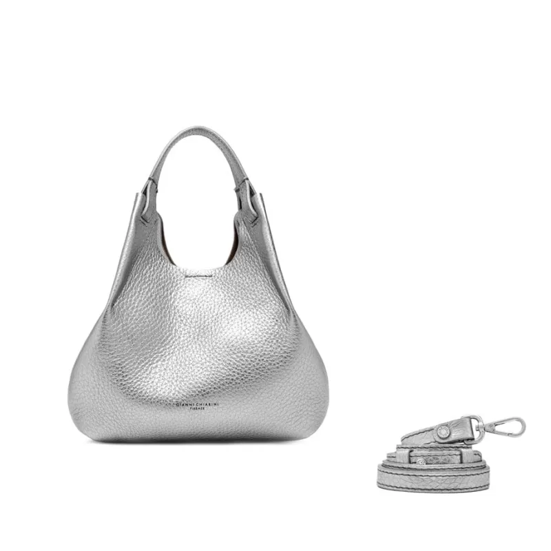 Gianni Chiarini - Bs 9719 - Dua - Dark Silver Castoro<Collezione Borse Donna Borse A Spalla