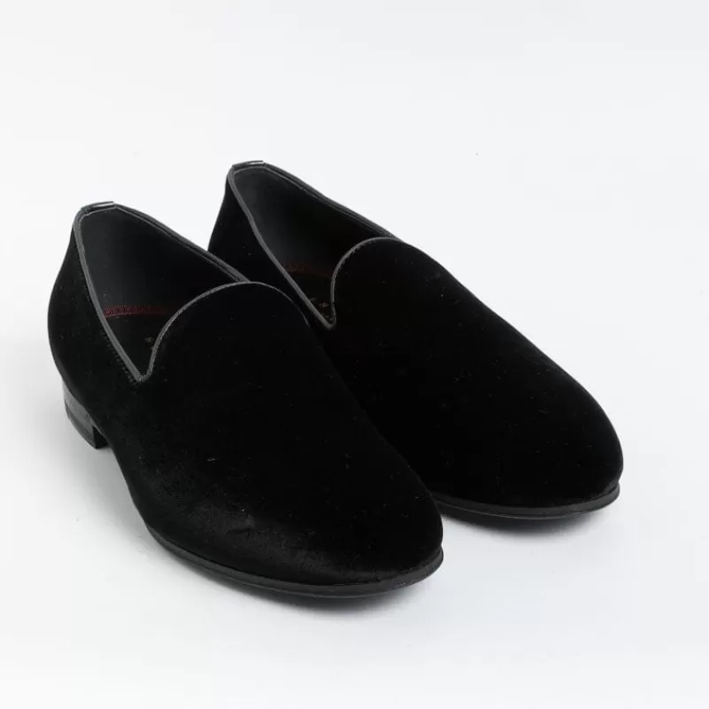 HENDERSON - Mocassino - Casino' - Velluto Nero<Collezione Scarpe Uomo Cerimonia