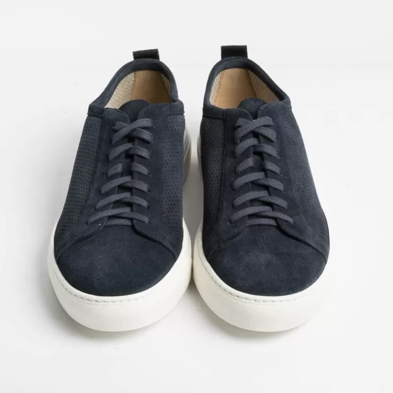 HENDERSON - Sneakers - Ronny - Camoscio Blu<Collezione Scarpe Uomo Sneakers