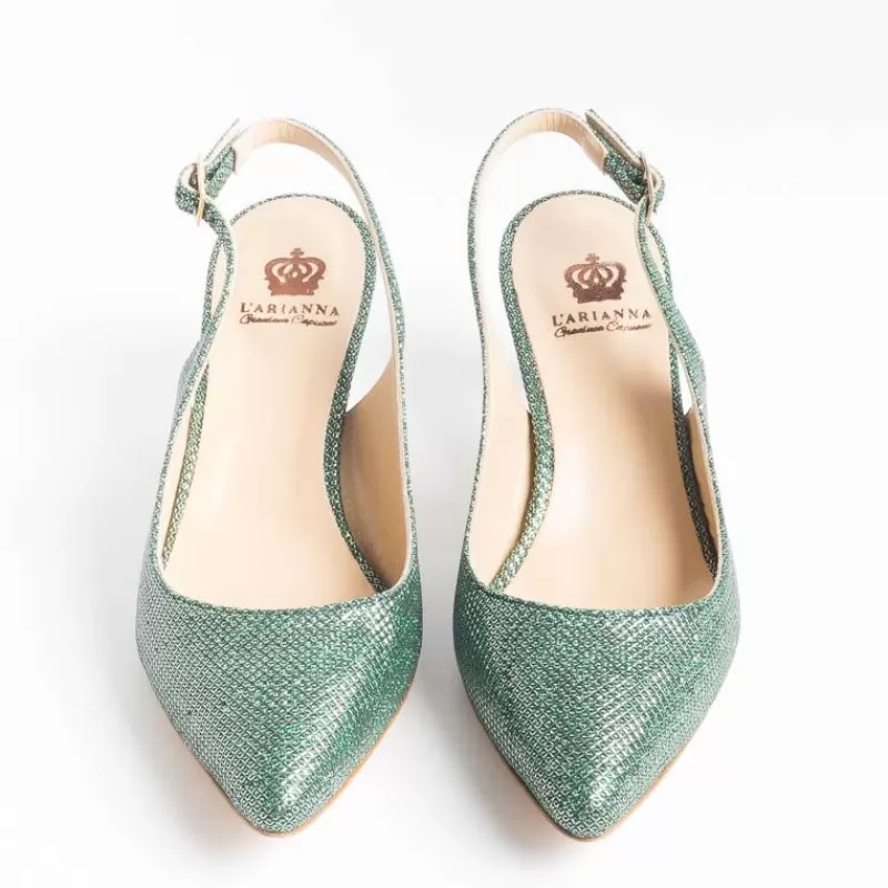 L'Arianna L' Arianna -Sling Back Ch2025 - Luminor - Green<Collezione Scarpe Donna Sling Back