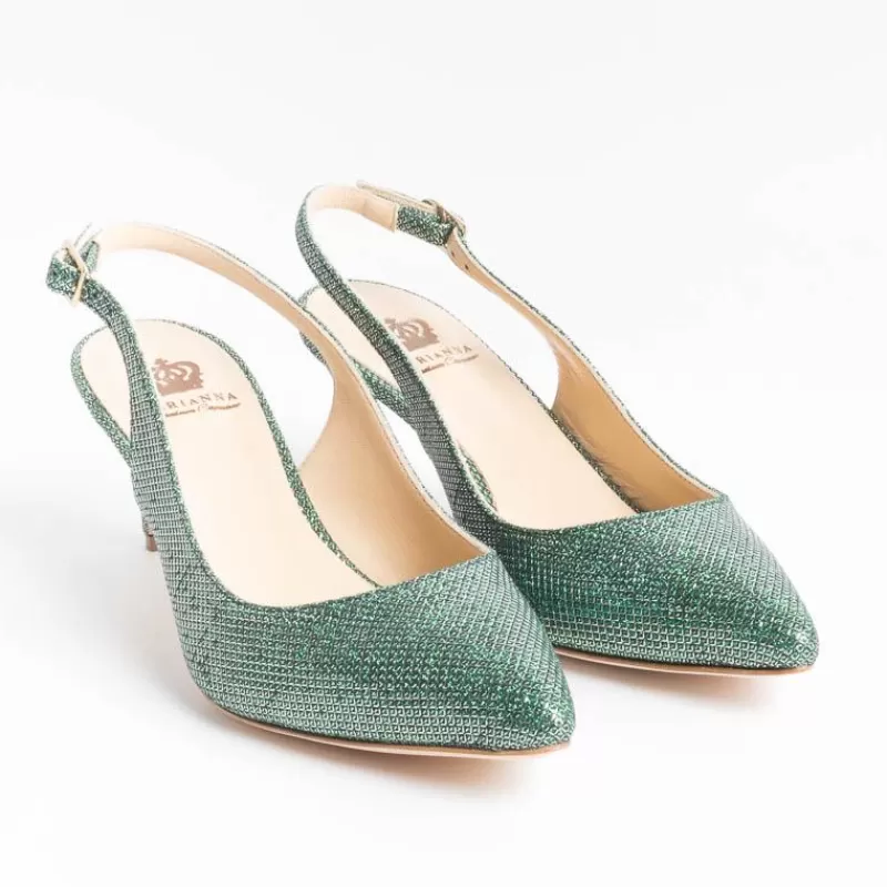 L'Arianna L' Arianna -Sling Back Ch2025 - Luminor - Green<Collezione Scarpe Donna Sling Back