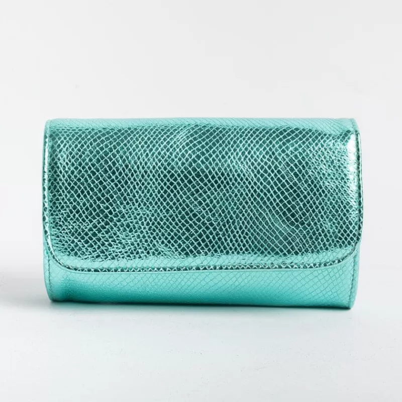 L'Arianna - Borsa - Ester - Serpente Laminato Turchese<Collezione Borse Donna Clutch