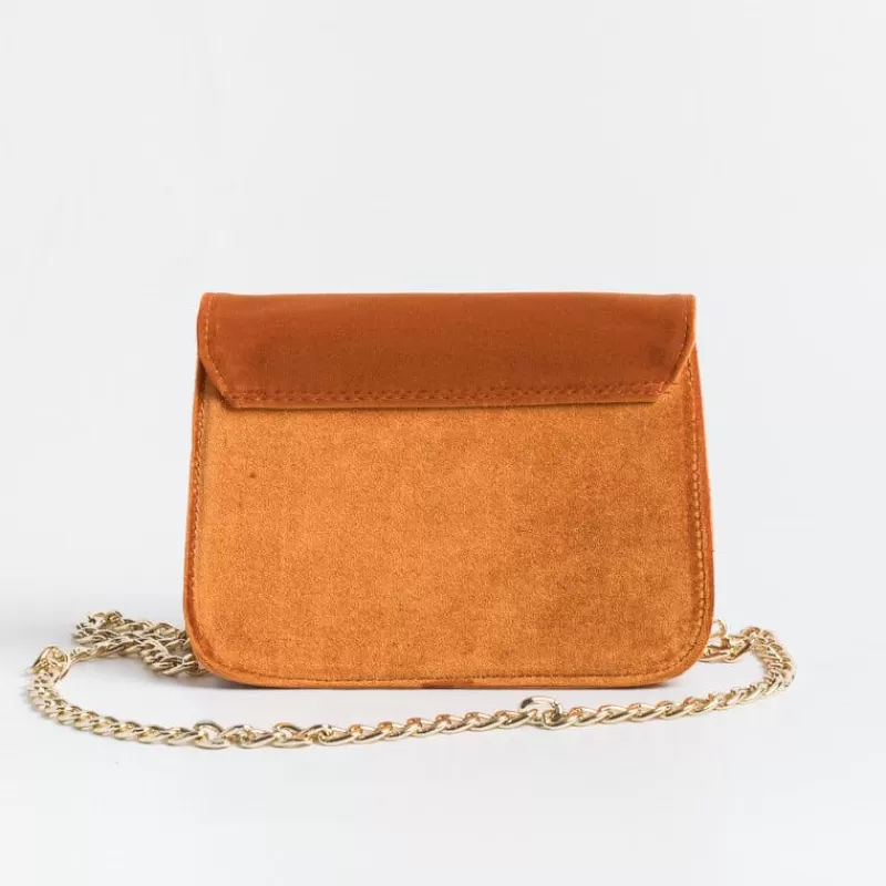 L'Arianna - Borsa - Lola - Velluto Arancione<Collezione Borse Donna Clutch