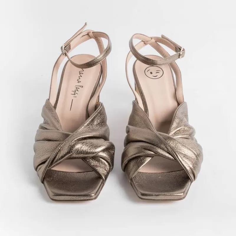 LORENA PAGGI - Sandali Con Tacco 11554 - Metal Butter<Collezione Scarpe Donna Sandali Con Tacco