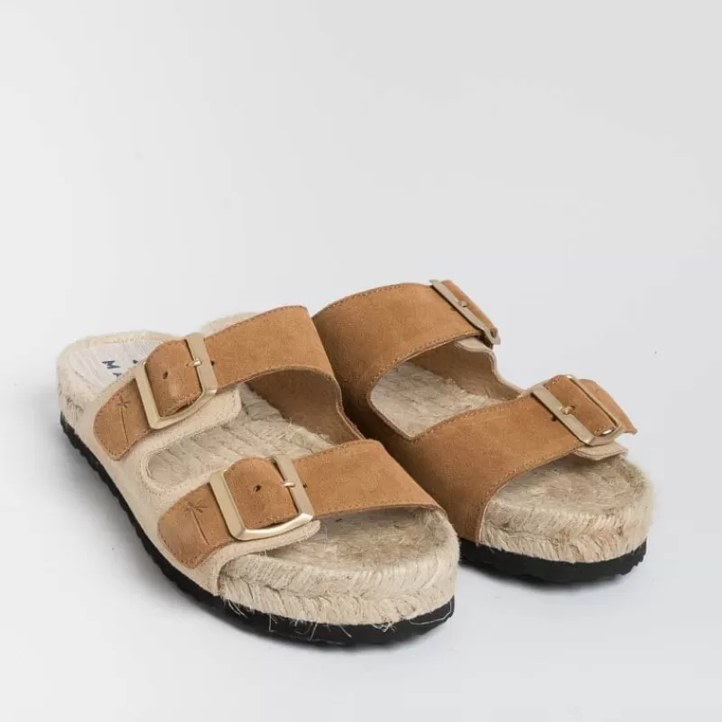 MANEBI - Sandali Bassi - Nordic Sandals - Beige Cuoio<Collezione Scarpe Donna Sandali Bassi