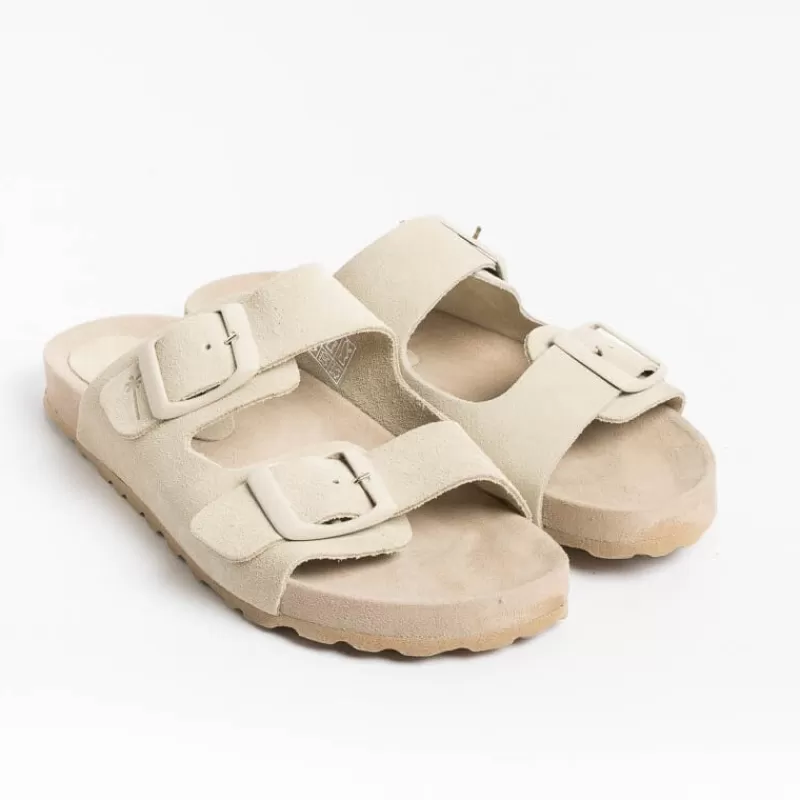 MANEBI - Sandali Bassi - Traveller Sandals - Beige<Collezione Scarpe Donna Sandali Bassi