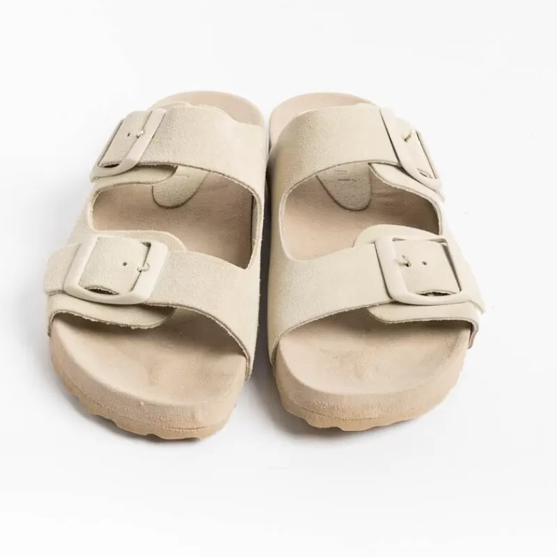 MANEBI - Sandali Bassi - Traveller Sandals - Beige<Collezione Scarpe Donna Sandali Bassi