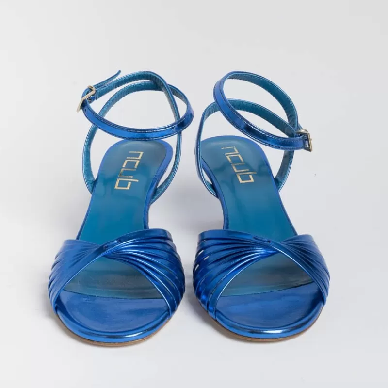 NCUB - Sandali Con Tacco - Luna 21 - Laminato Bluette<Collezione Scarpe Donna Sandali Con Tacco