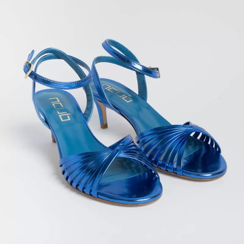 NCUB - Sandali Con Tacco - Luna 21 - Laminato Bluette<Collezione Scarpe Donna Sandali Con Tacco