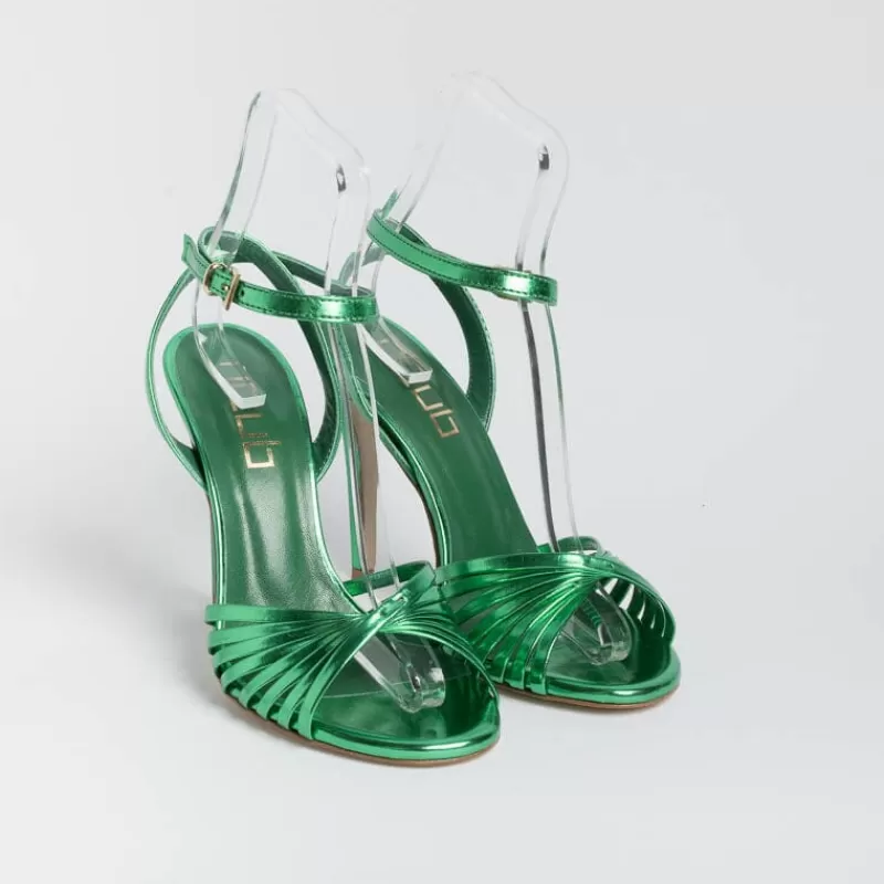 NCUB - Sandali Con Tacco - Sole 19 - Laminato Verde<Collezione Scarpe Donna Sandali Con Tacco