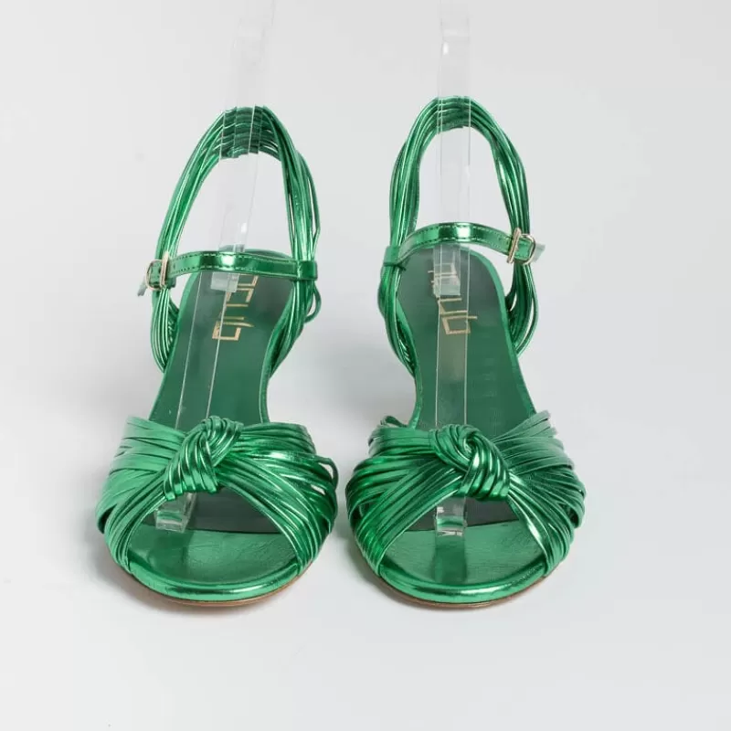 NCUB - Sandali Con Tacco- Luna 22 - Laminato Verde<Collezione Scarpe Donna Sandali Con Tacco