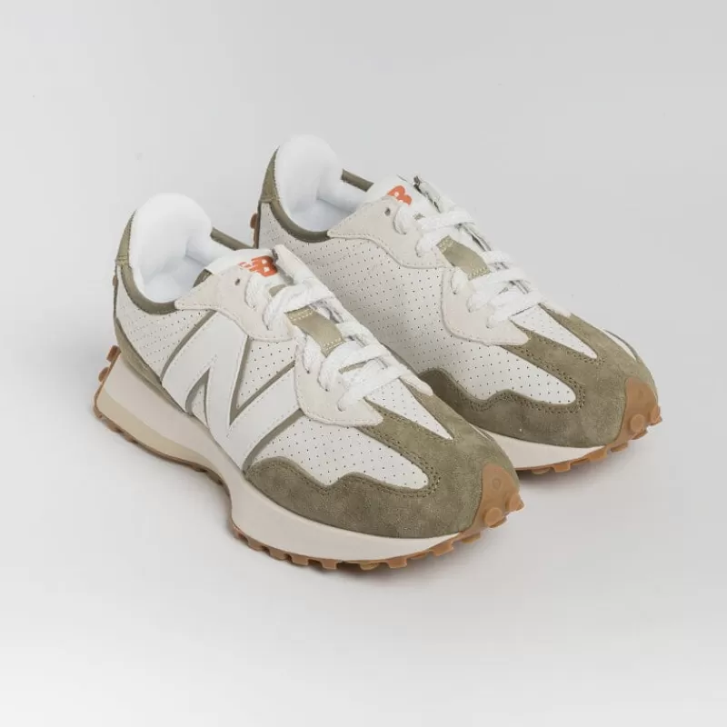 NEW BALANCE - Collezione Donna New Balance - Sneakers Ms327Pq - Bianco Verde<Collezione Scarpe Donna Sneakers