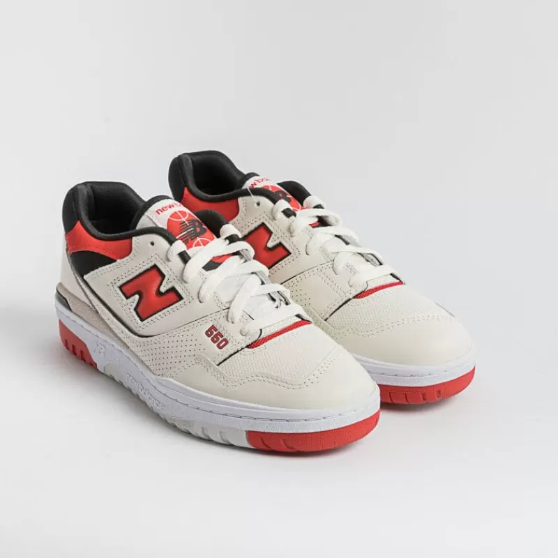 NEW BALANCE - Collezione Uomo New Balance - Sneakers Unisex Bb550Vtb - Bianco Rosso<Collezione Scarpe Uomo Sneakers