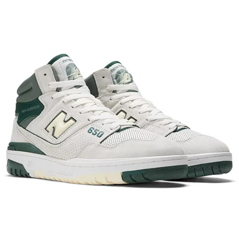 NEW BALANCE - Collezione Donna New Balance - Sneakers Unisex Bb650Rvg - Bianco Verde<Collezione Scarpe Donna Sneakers