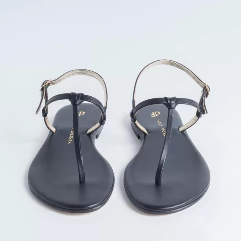 PAOLA FIORENZA - Sandali Bassi - Nodino - Nero<Collezione Scarpe Donna Sandali Bassi