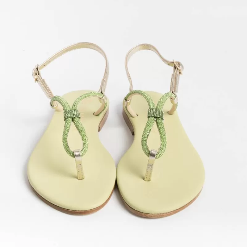 PAOLA FIORENZA - Sandali Bassi Infradito - Ss2336 - Verde<Collezione Scarpe Donna Sandali Bassi