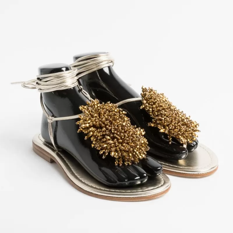 PAOLA FIORENZA - Sandali Bassi Infradito - Ss2346 Oro<Collezione Scarpe Donna Sandali Bassi