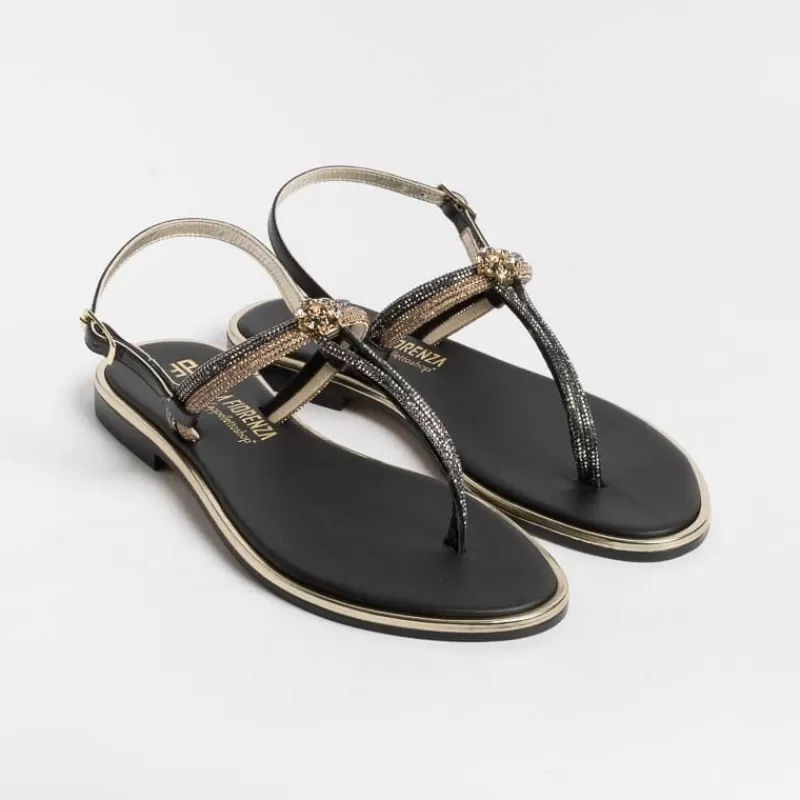 PAOLA FIORENZA - Sandali Bassi Infradito - Ss2378 - Ambra Black<Collezione Scarpe Donna Sandali Bassi