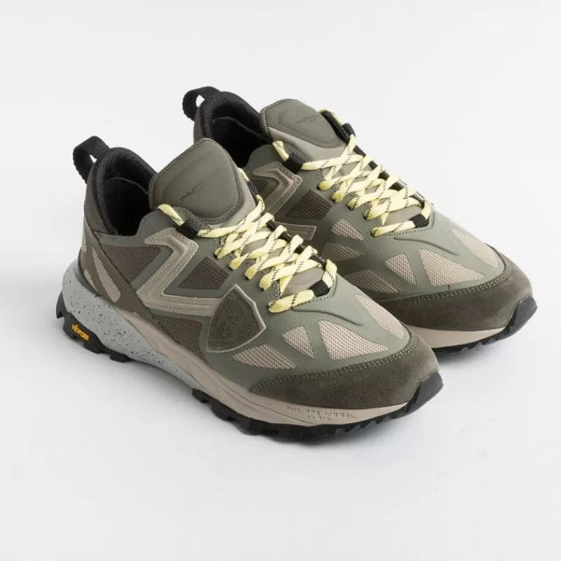 Philippe Model Paris Philippe Model - Sneakers - Rxlu Tp12 - Mondial - Militare<Collezione Scarpe Uomo Sneakers