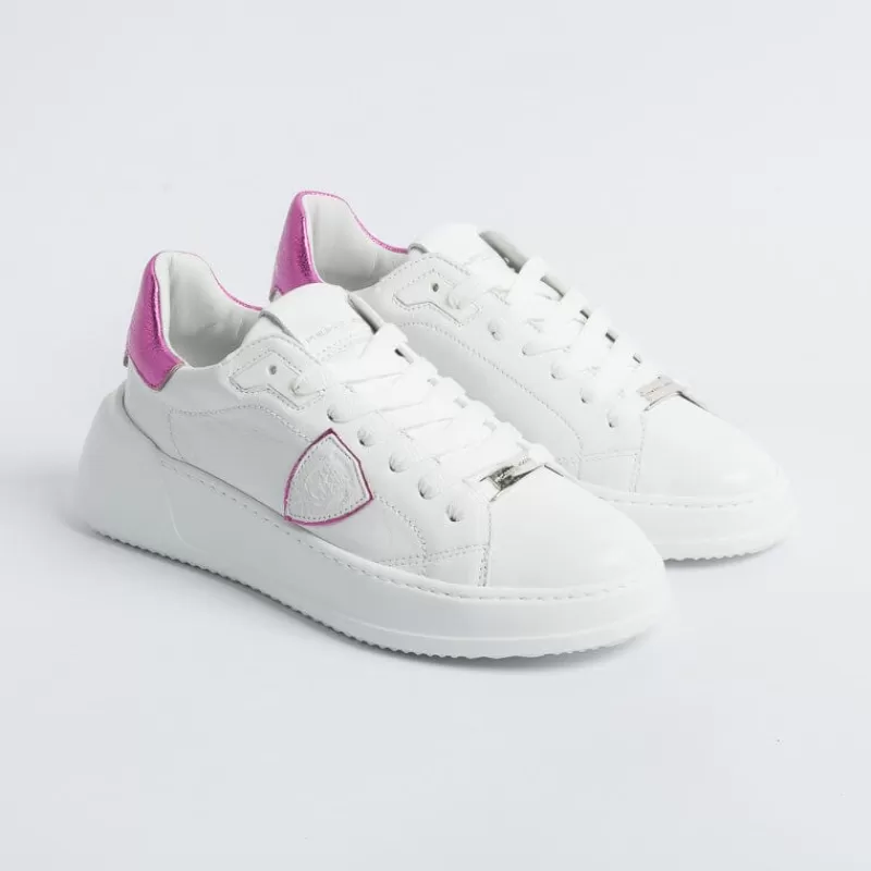 Philippe Model Paris Philippe Model - Sneakers Bjld Wm01 - Tres Temple - Bianco Fucsia<Collezione Scarpe Donna Sneakers