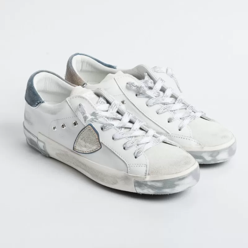 Philippe Model Paris Philippe Model - Sneakers Prld Xe03 - Parisx - Bianco Argento<Collezione Scarpe Donna Sneakers