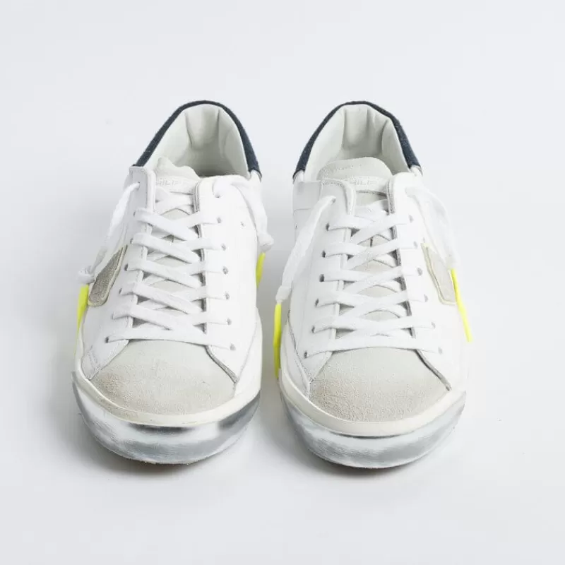 Philippe Model Paris Philippe Model - Sneakers Prlu Vll1 - Parisx - Bianco Blu<Collezione Scarpe Uomo Sneakers