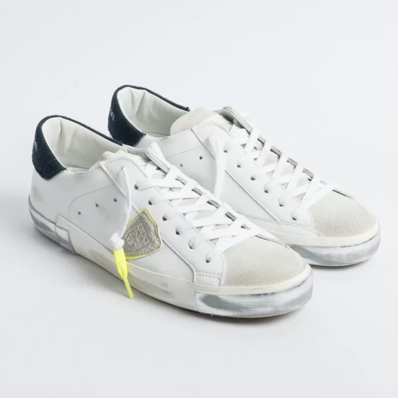 Philippe Model Paris Philippe Model - Sneakers Prlu Vll1 - Parisx - Bianco Blu<Collezione Scarpe Uomo Sneakers